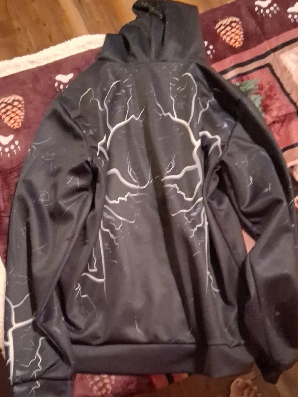 Kids Black Spider Man  Jacket with Hood